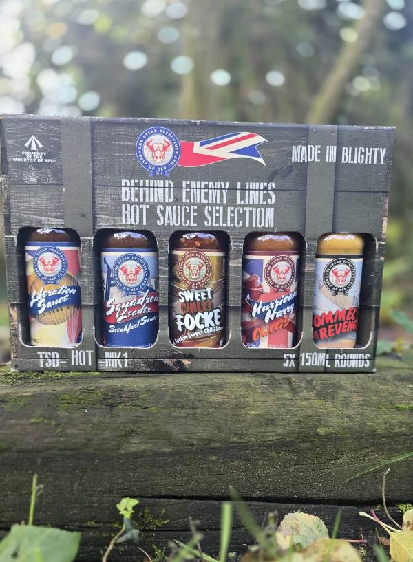 NEW!!! THE BEHIND ENEMY LINES HOT SAUCE SELECTION 5 x 150ML - Image 2